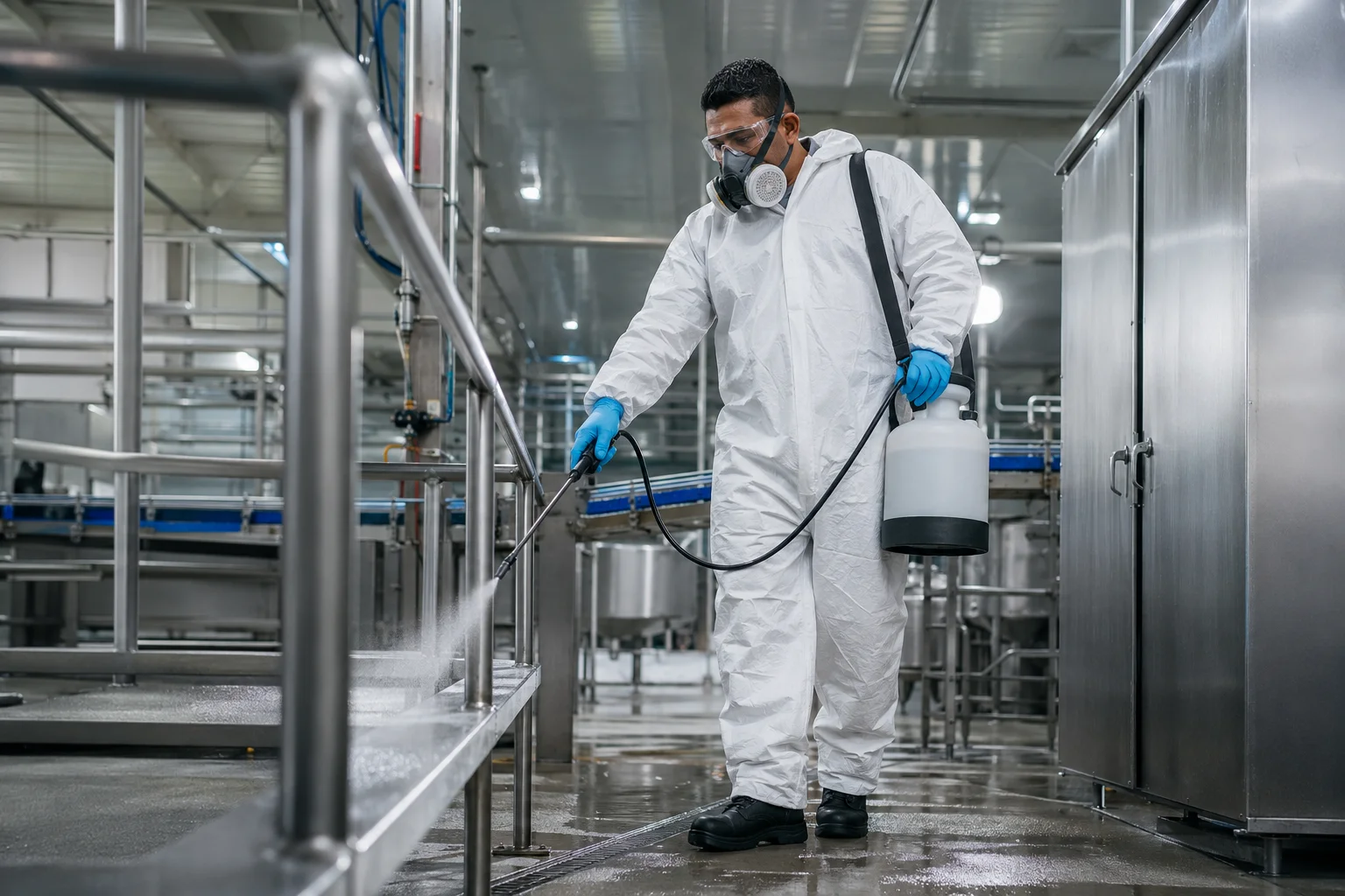 Especialista de CORMAGO realizando una inspección de manejo integrado de plagas