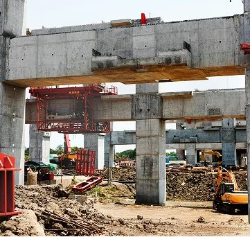Construcción de infraestructura de concreto para obra civil industrial